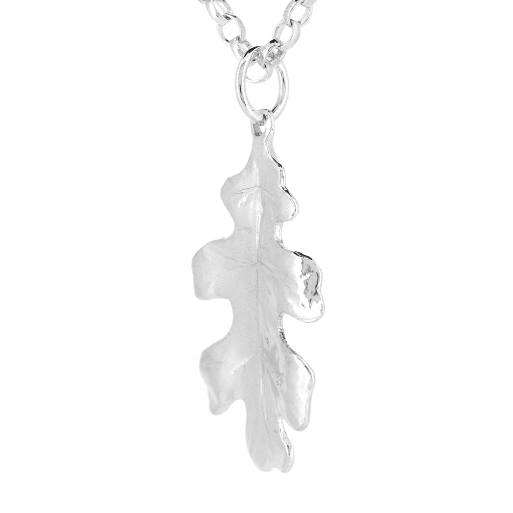 Oak Leaf Large Necklace - Sterling Silver