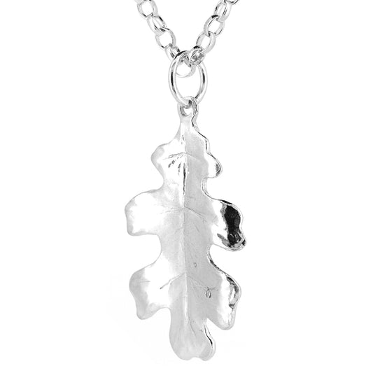 Oak Leaf Large Necklace - Sterling Silver