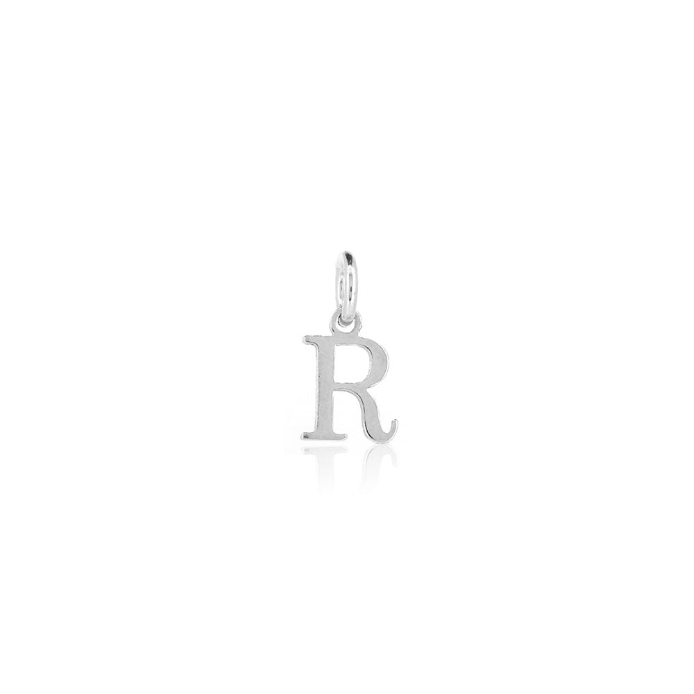 Initial "R" Charm - Sterling Silver Pendants and Charms