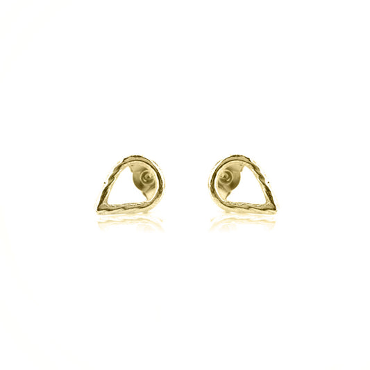 Lotus Petal Stud Earrings - 9ct Yellow Gold Stud Earrings