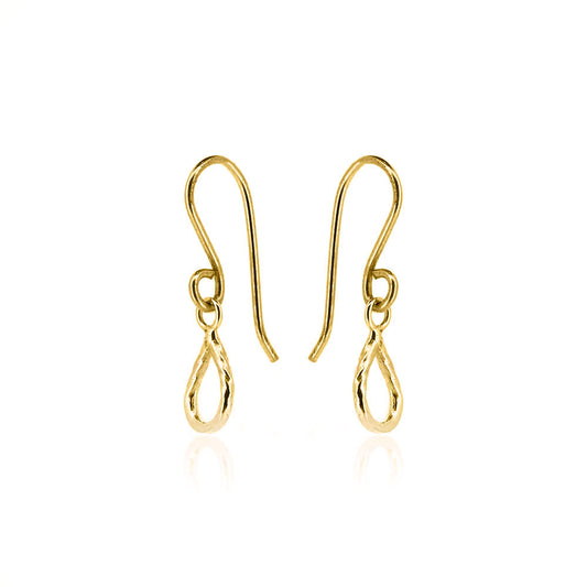 Raindrop Small Drop Earrings - Yellow Gold Vermeil Drop Earrings