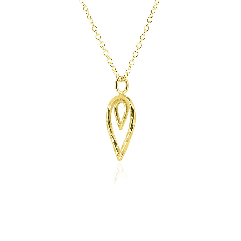 Lotus Petal Large Necklace - Yellow Gold Vermeil