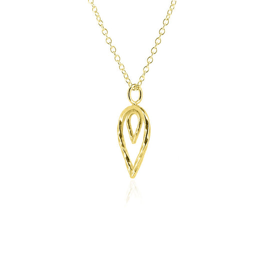 Lotus Petal Large Necklace - Yellow Gold Vermeil