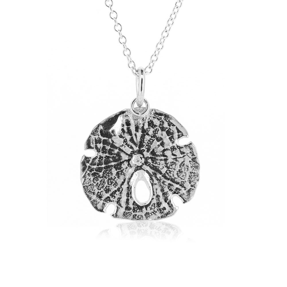 Sand Dollar Medium Necklace - Sterling Silver Necklace