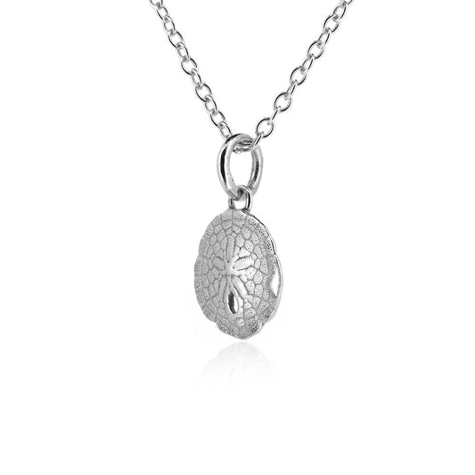 Sand Dollar Small Necklace - Sterling Silver Necklace