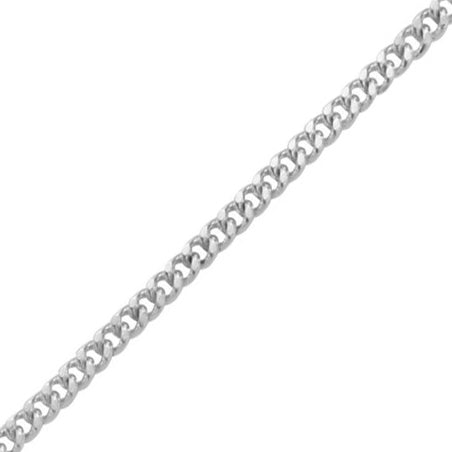 Filed Curb Chain - Sterling Silver - 18 Inch (45cm) Length, 1.59mm width, adjuster at 16 Inch (40cm) Chains