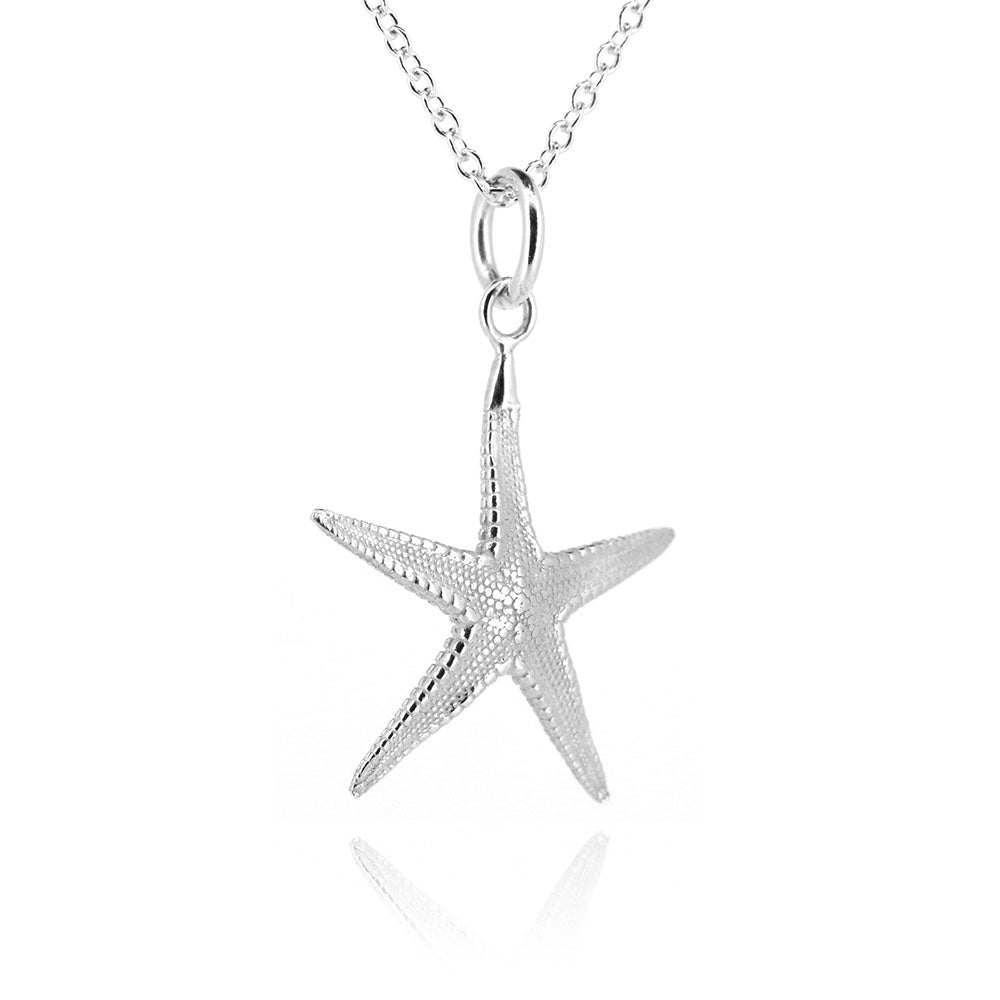 Starfish Large Necklace - Sterling Silver Necklace