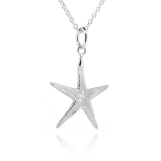Starfish Large Necklace - Sterling Silver Necklace