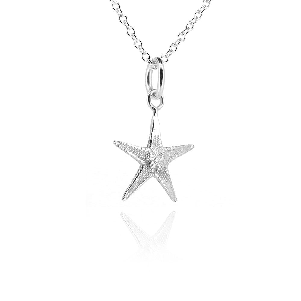 Starfish Medium Necklace - Sterling Silver Necklace