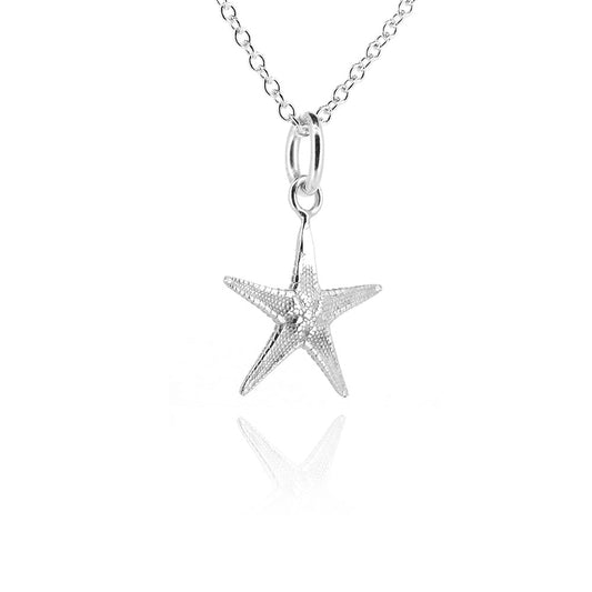 Starfish Medium Necklace - Sterling Silver Necklace