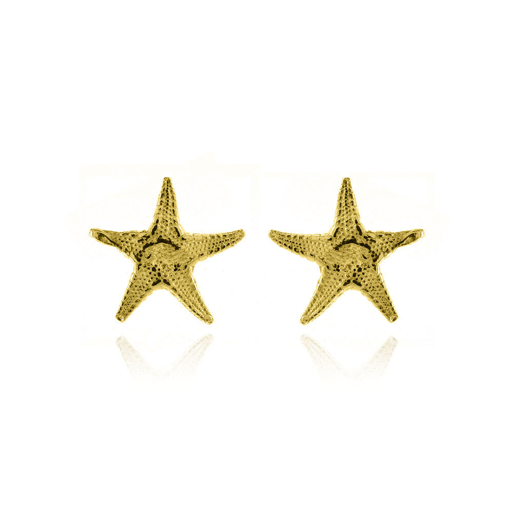 Starfish Small Stud Earrings - Yellow Gold Vermeil Stud Earrings
