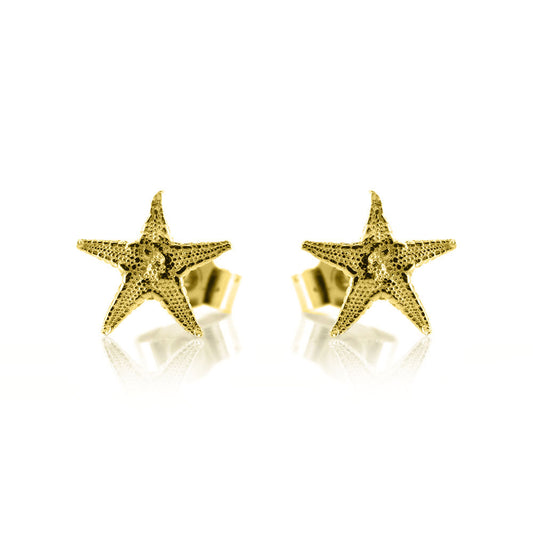 Starfish Small Stud Earrings - Yellow Gold Vermeil Stud Earrings