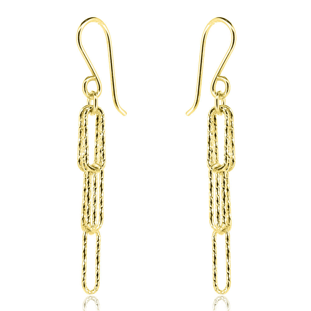 Sparkle Fringe Drop Earrings - Yellow Gold Vermeil Drop Earrings