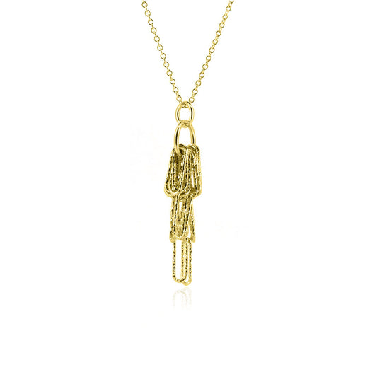 Sparkle Fringe Necklace - Yellow Gold Vermeil Necklace