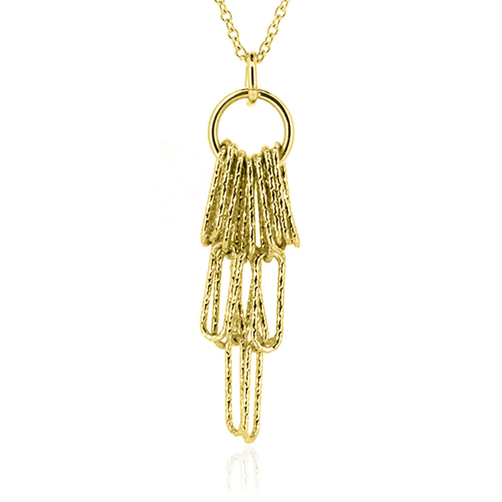 Sparkle Fringe Necklace - Yellow Gold Vermeil Necklace