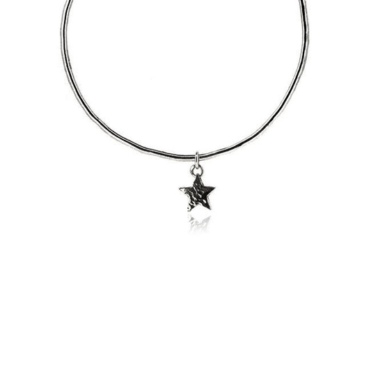 Star Charm Bangle - Sterling Silver Bangles
