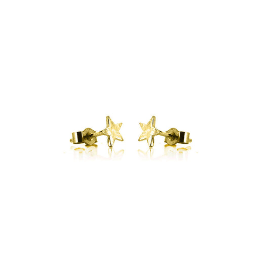 Star Tiny Stud Earrings - Yellow Gold Vermeil Stud Earrings