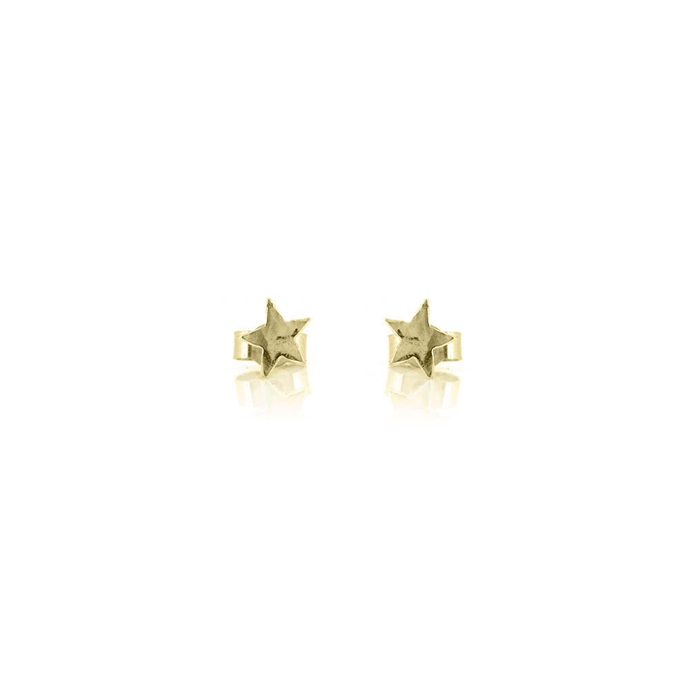 Star Tiny Stud Earrings - Yellow Gold Vermeil Stud Earrings