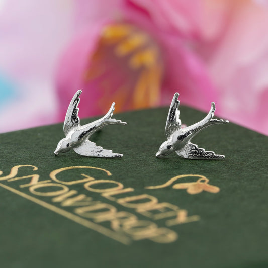 Swallow Small Stud Earrings - Sterling Silver