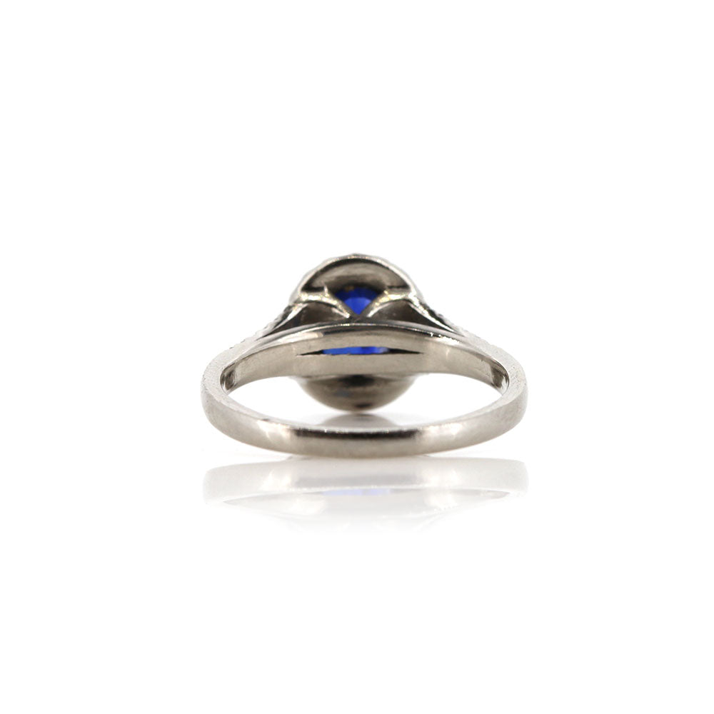 Pre-Owned - Sapphire And Diamond Cluster Ring