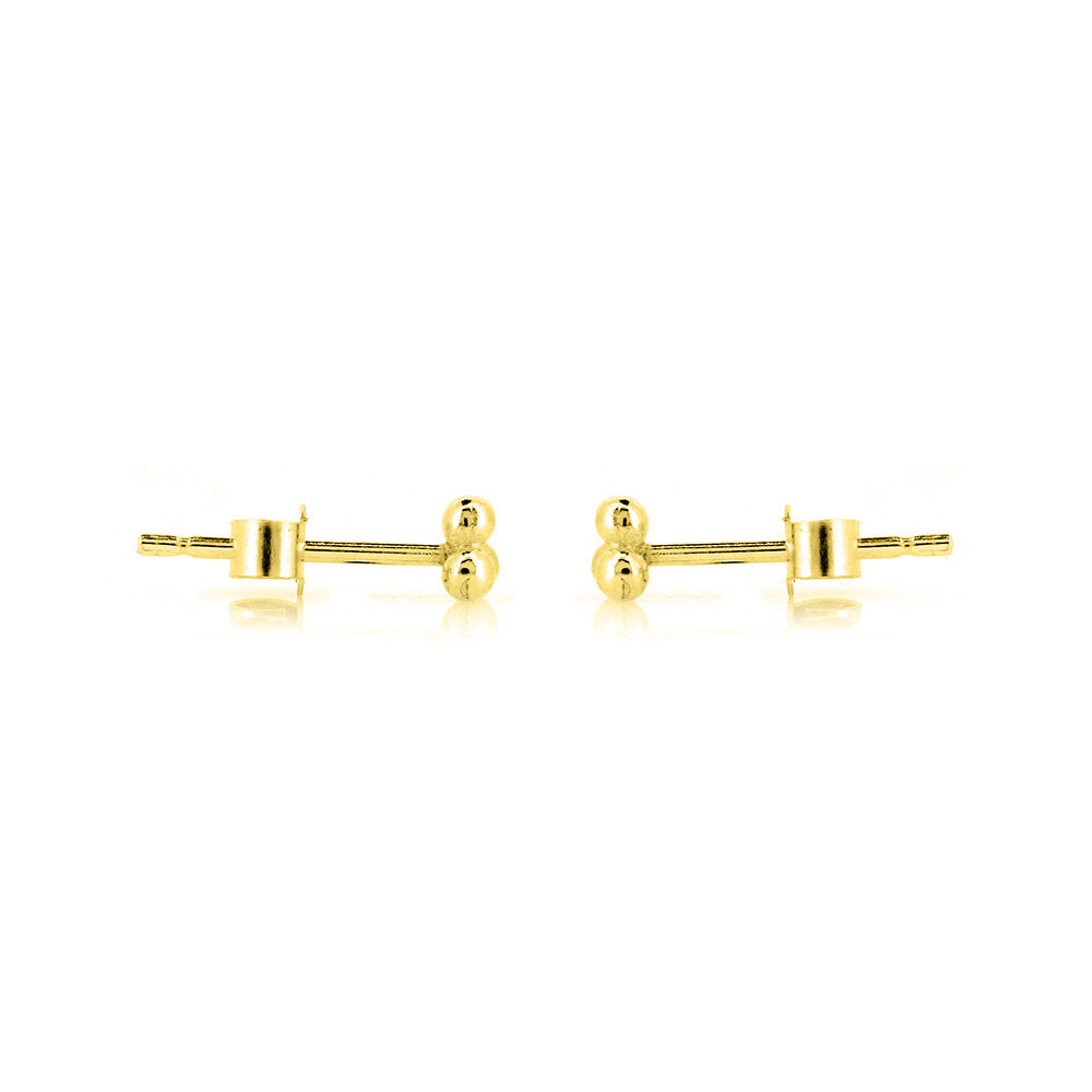 Alyssia Trefoil Stud Earrings - Yellow Gold Vermeil Stud Earrings