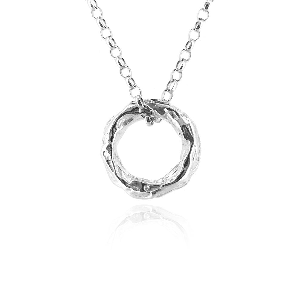 Tidal Circle Necklace - Sterling Silver Necklace