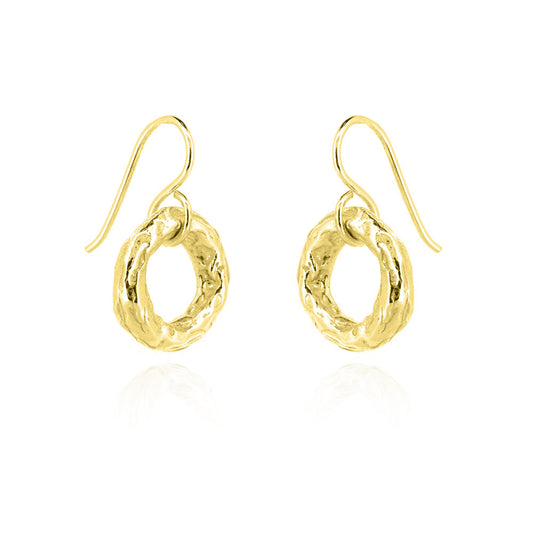 Tidal Circle Drop Earrings - Yellow Gold Vermeil Drop Earrings