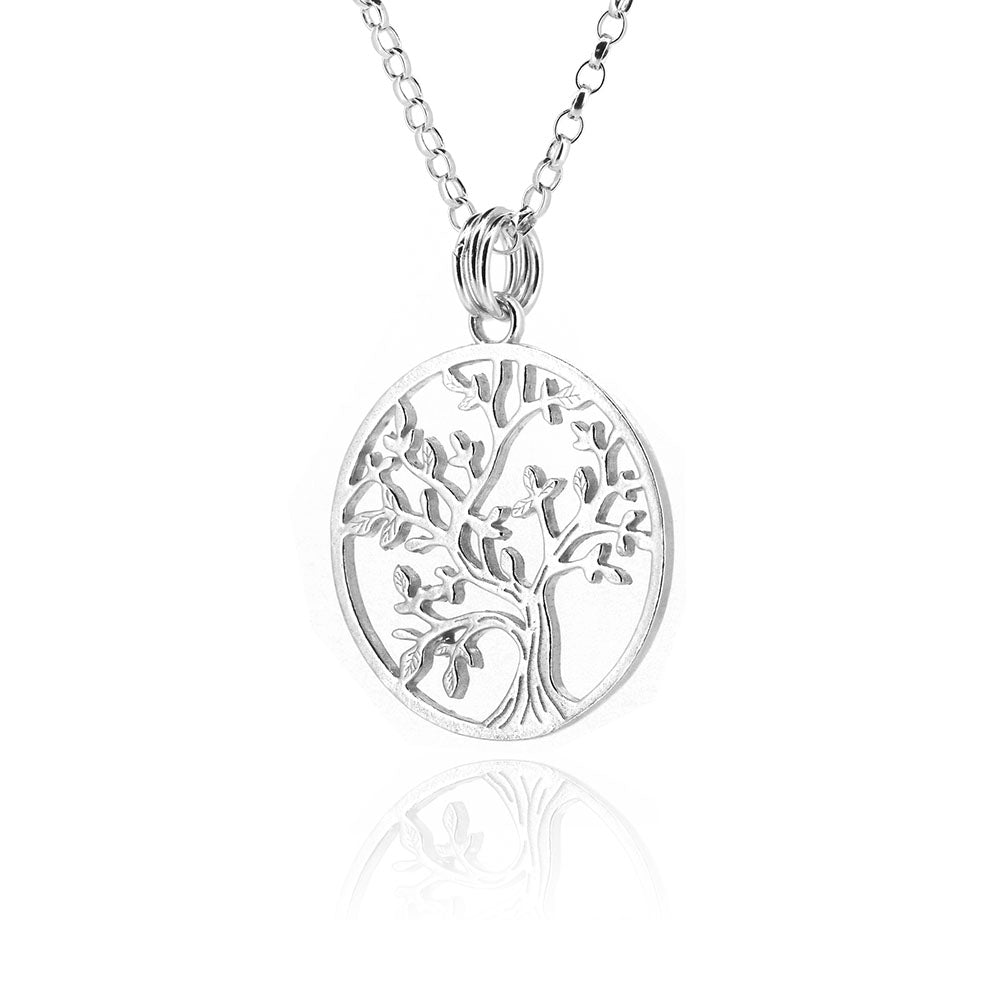 Tree Of Life Large Necklace - Sterling Silver Necklace