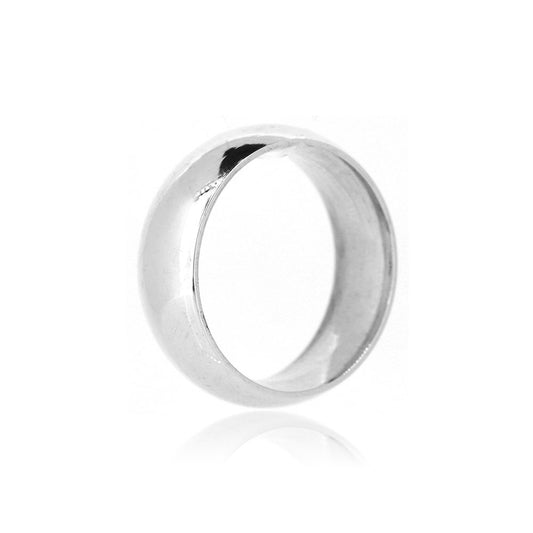 Court Profile 8mm Band Ring - Sterling Silver Rings