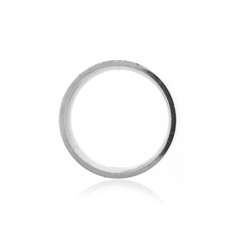 Flat Court Profile 8mm Band Ring - Sterling Silver Rings