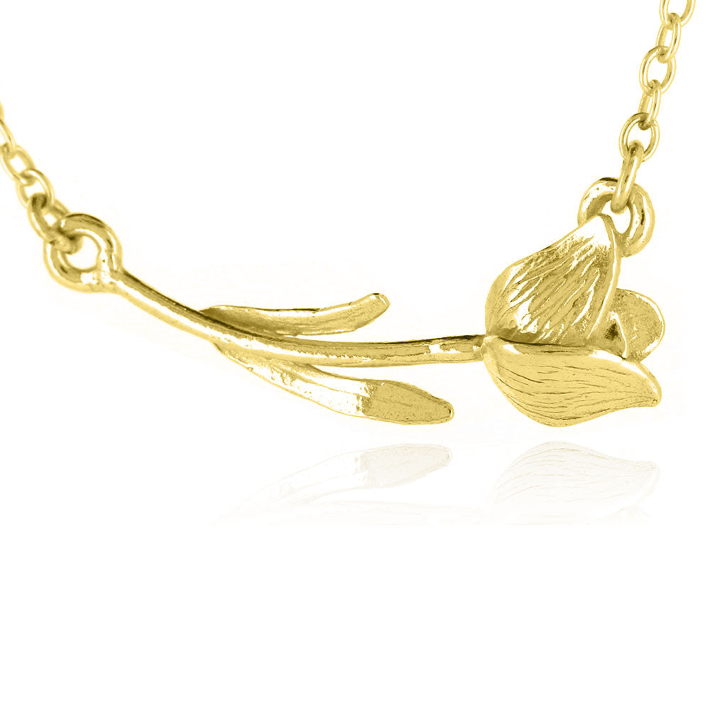 Tulip Necklet - Yellow Gold Vermeil Necklace