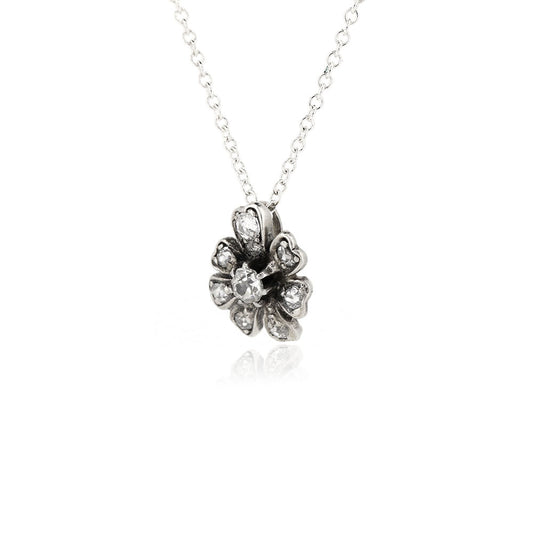 Antique Remodel - Diamond Flower Pendant Pendant