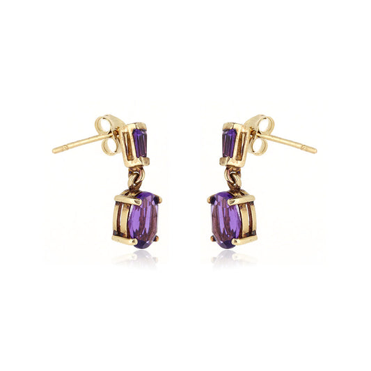Pre-Owned - Amethyst Drop Earrings Drop Earrings