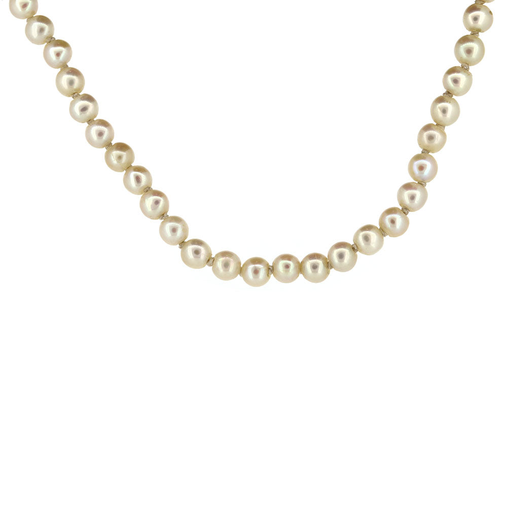 Pre-Owned - Knotted Cultured Pearl Necklace