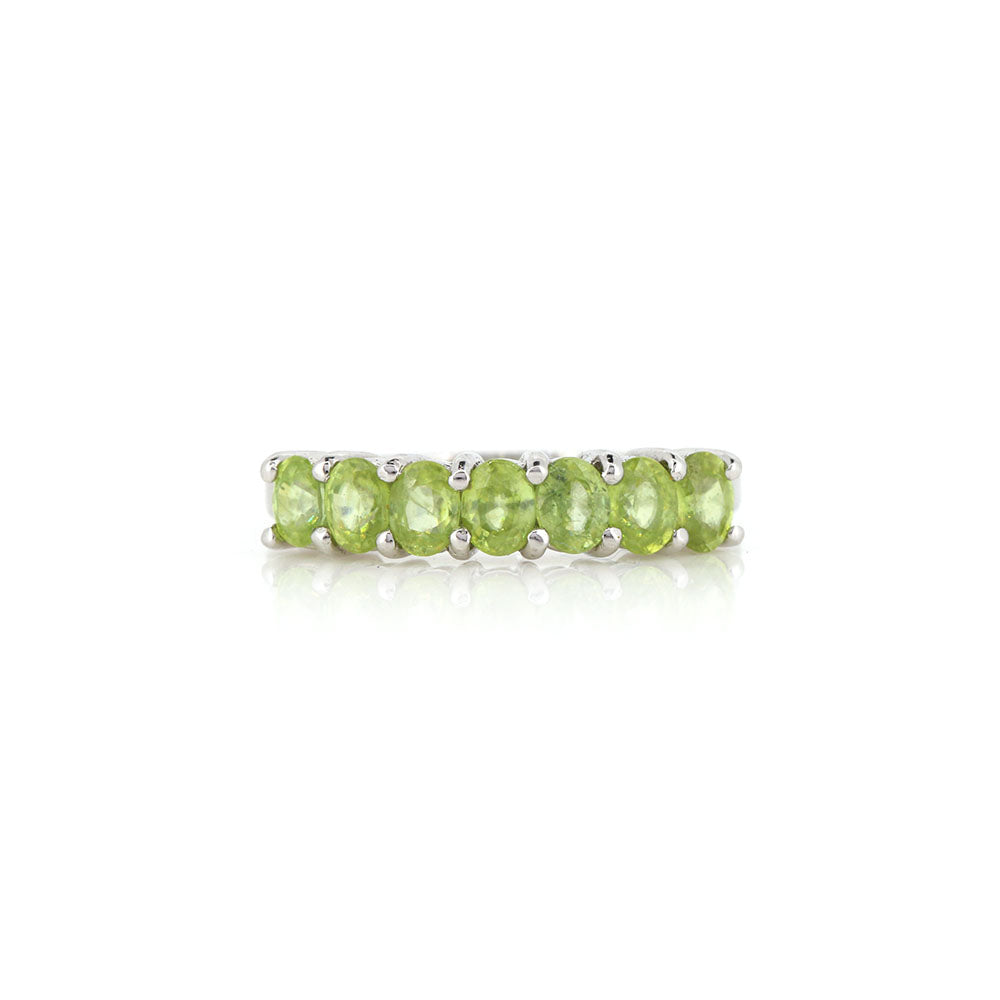 Pre-Owned - Peridot Eternity Style Ring Rings