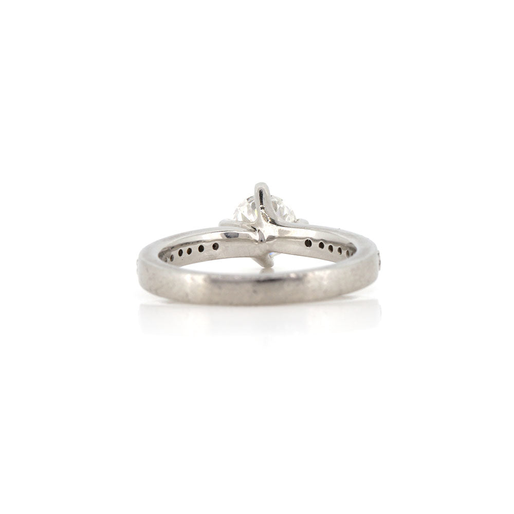 Pre-Owned - Diamond Solitaire Ring with Diamond Shoulders