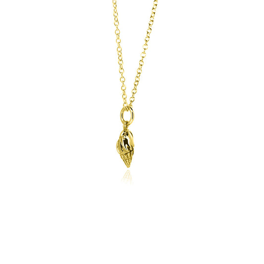 Whelk Shell Necklace - Yellow Gold Vermeil Necklace