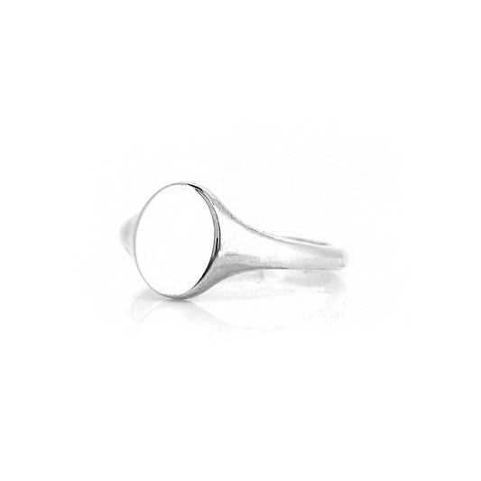 Signet Ring Oval 9.5mm x 7mm - Sterling Silver