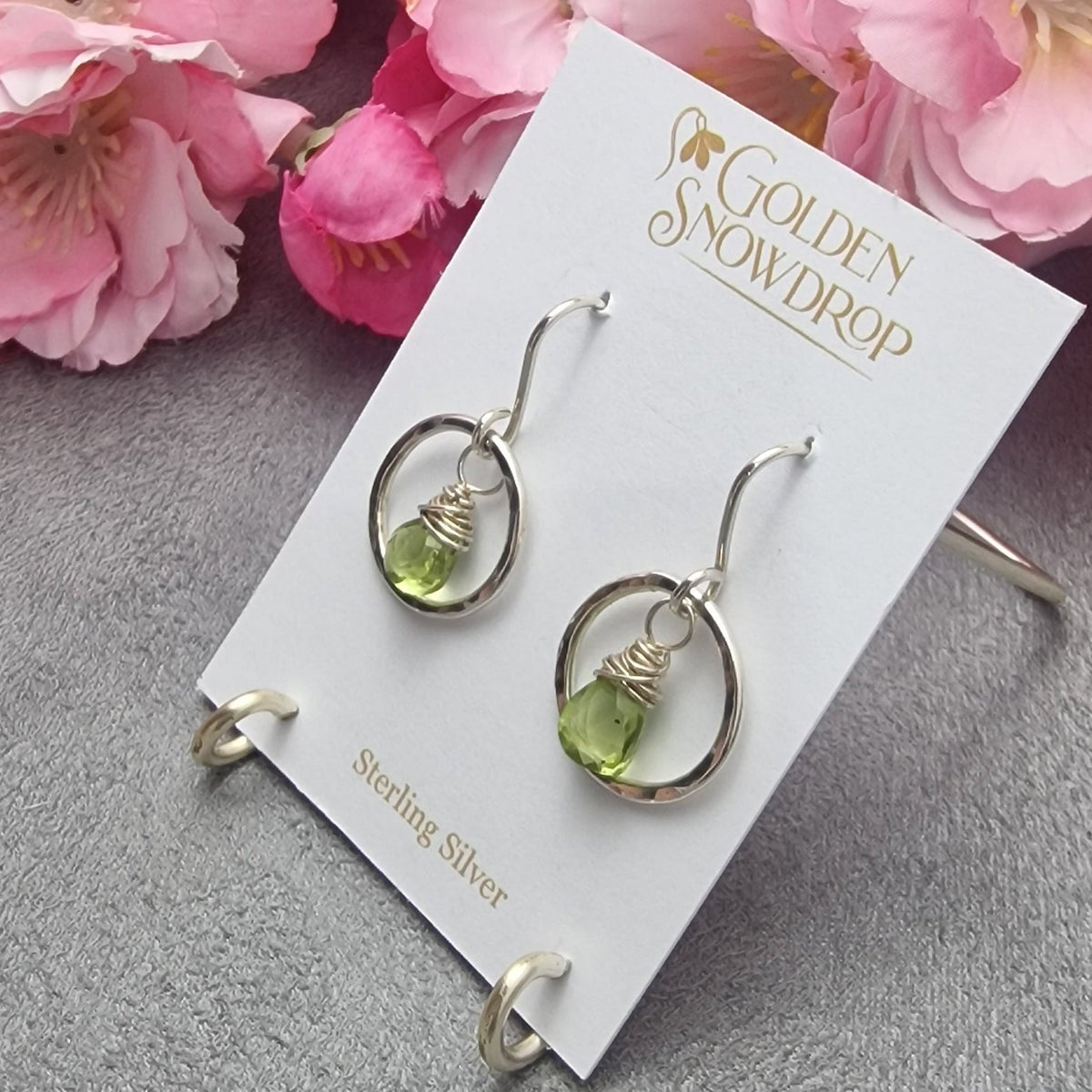 X Orbit Gemstone Faceted Bead Drop Earrings Drop Earrings