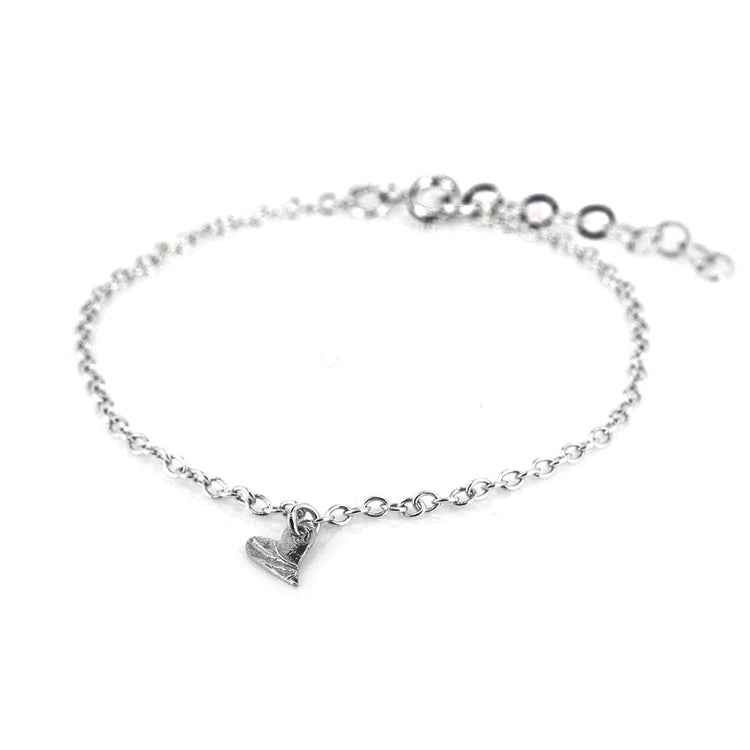 Floral Heart Bracelet - Sterling Silver Bracelets