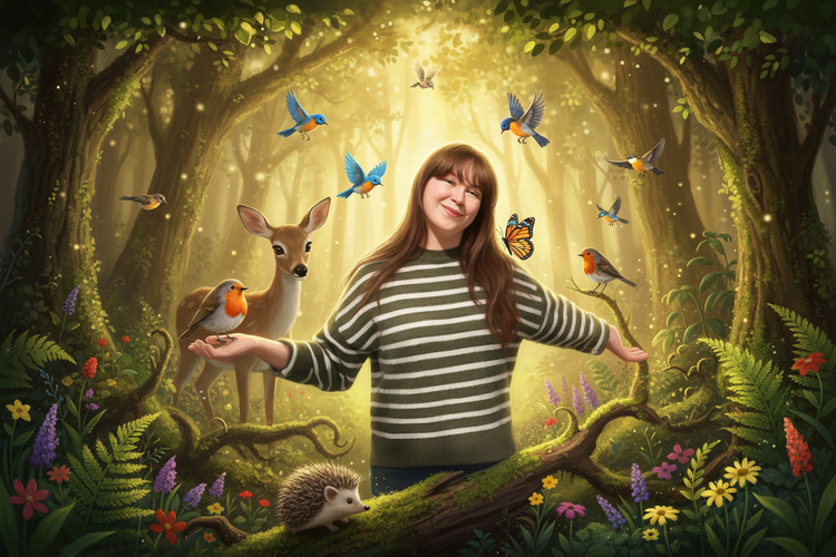 Abby - Green Grove Designs woodland Snow White scene