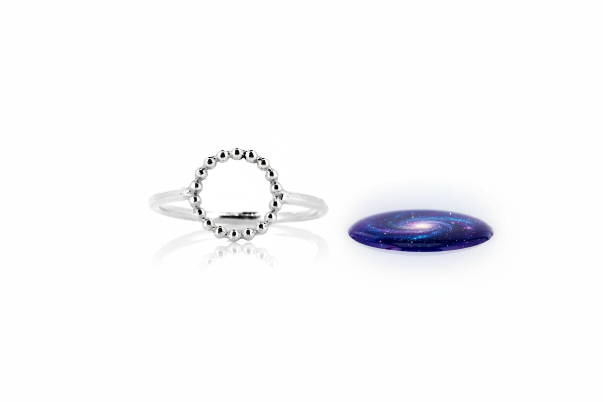 Beaded Circle Ring — Cosmic Pool