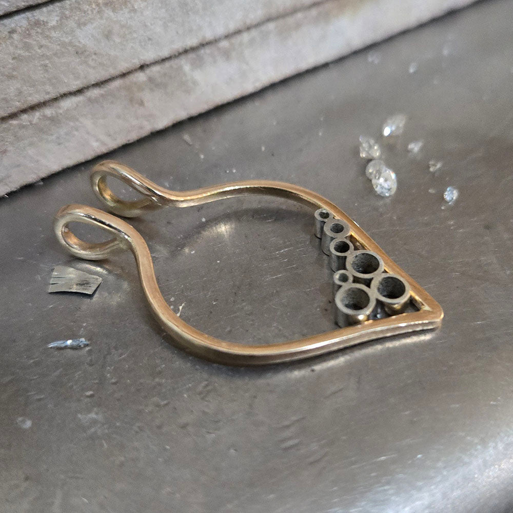 Ring Keeper Bespoke Design Golden Snowdrop Shaftesbury Dorset