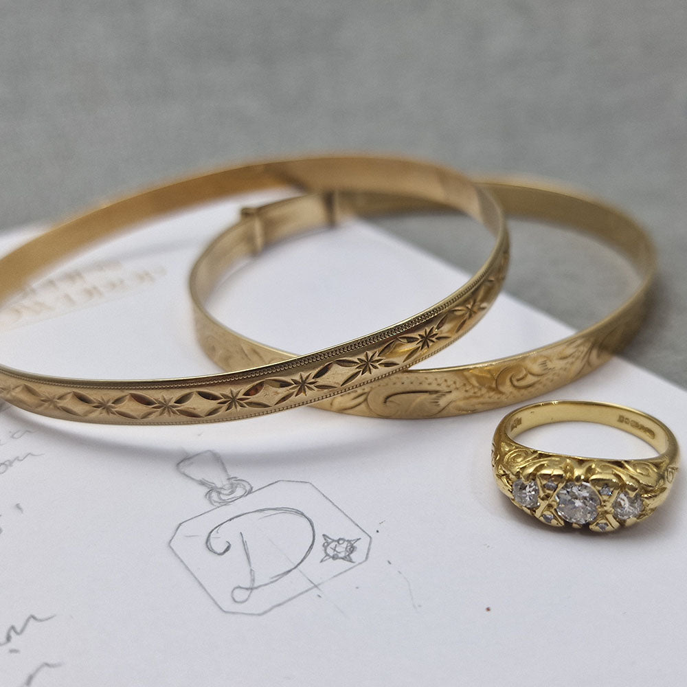 Golden Snowdrop Remodelled Jewellery Shaftesbury Dorset