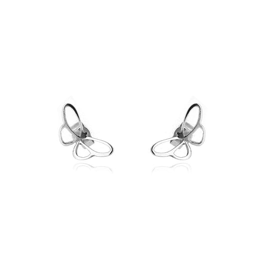 Fretwork Butterfly Stud Earrings - Sterling Silver Stud Earrings