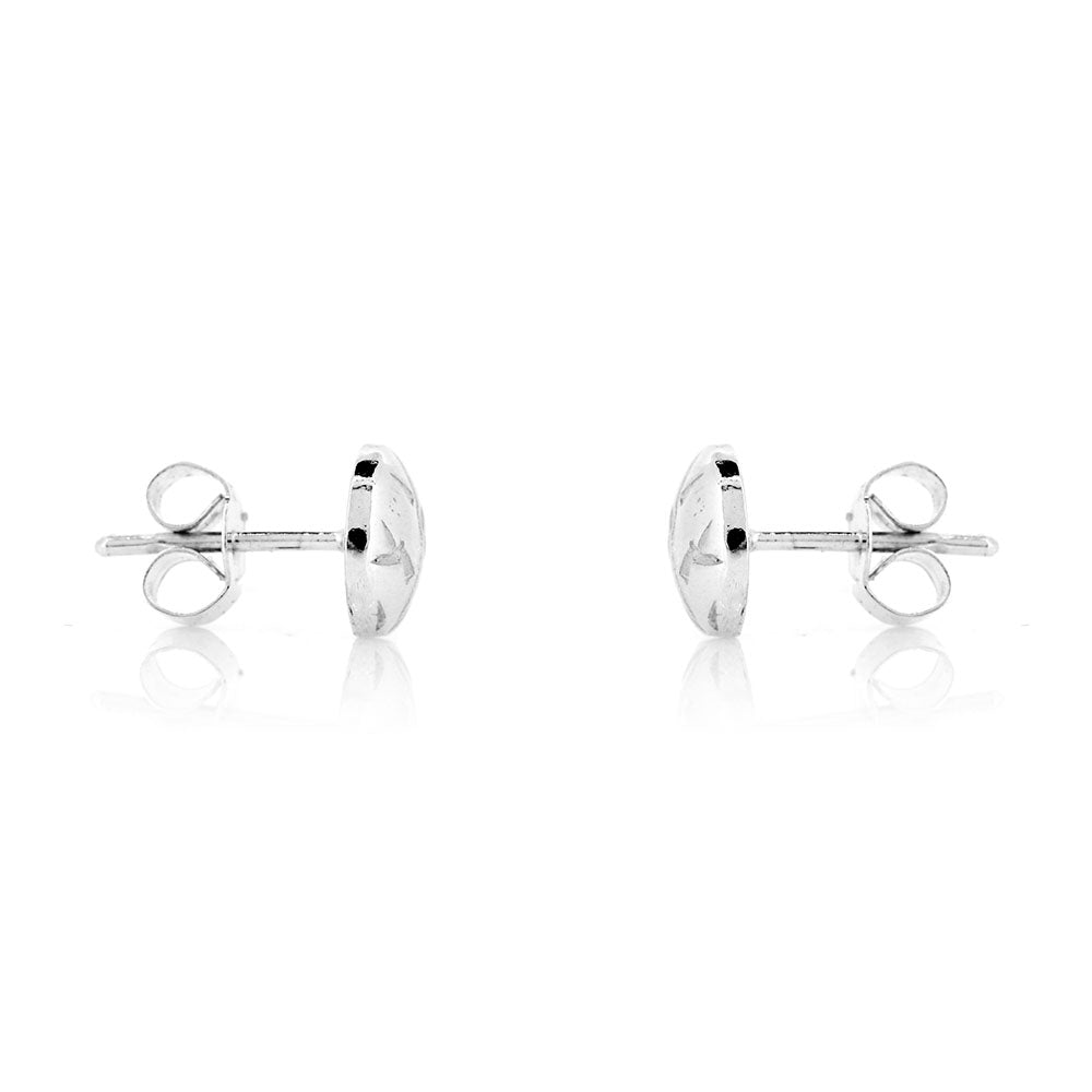 Bamboo Stud Earrings - Sterling Silver Stud Earrings
