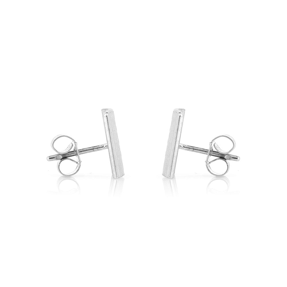 Rectangle Stud Earrings - Sterling Silver