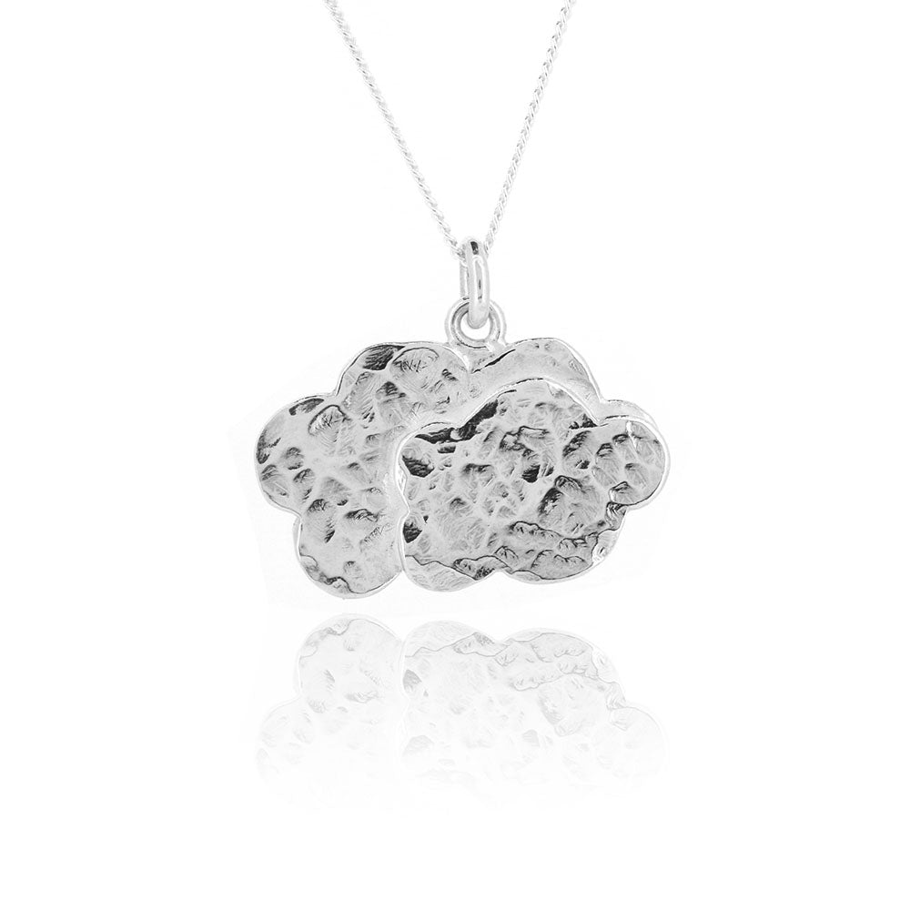 Double Cloud Necklace - Sterling Silver Necklace