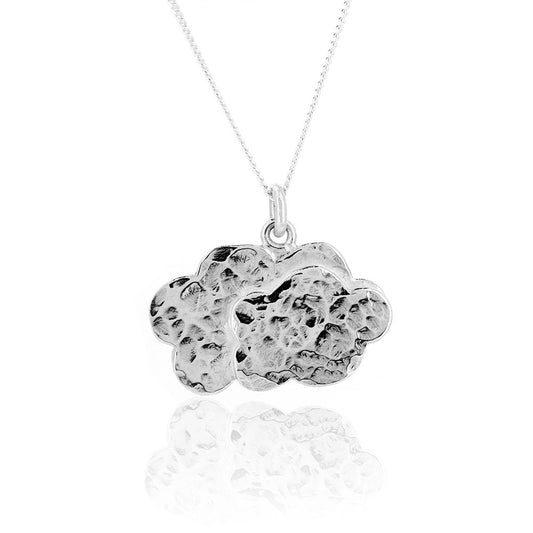 Double Cloud Necklace - Sterling Silver Necklace