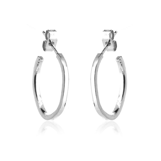 Festival Loop Stud Earrings Polished - Sterling Silver Stud Earrings